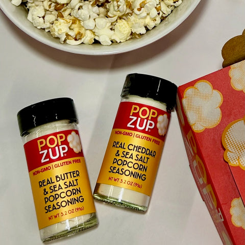 Movie Time Popcorn+2 Seasonings Kit (Microwave) WITH BUTTER & CHEDDAR SEASONING