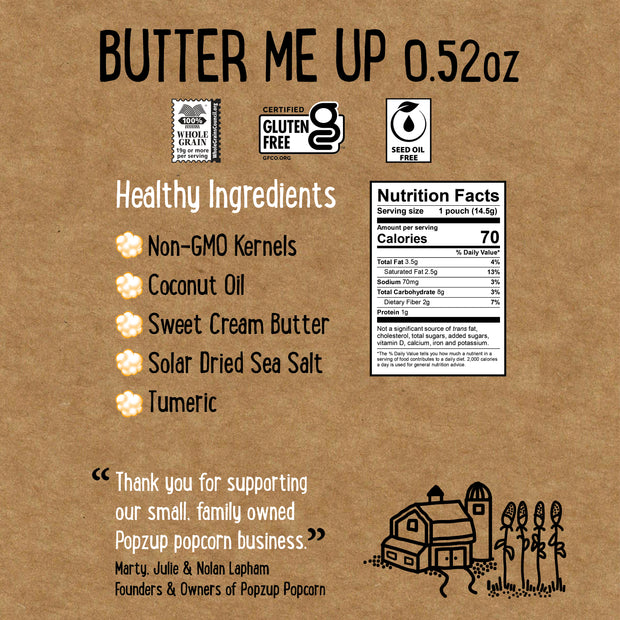 70 calorie Butter bag nutritional info