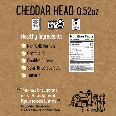 70 calorie Cheddar Head bag nutritional info