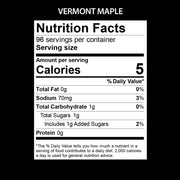 VERMONT MAPLE NUTRITIONAL FACTS